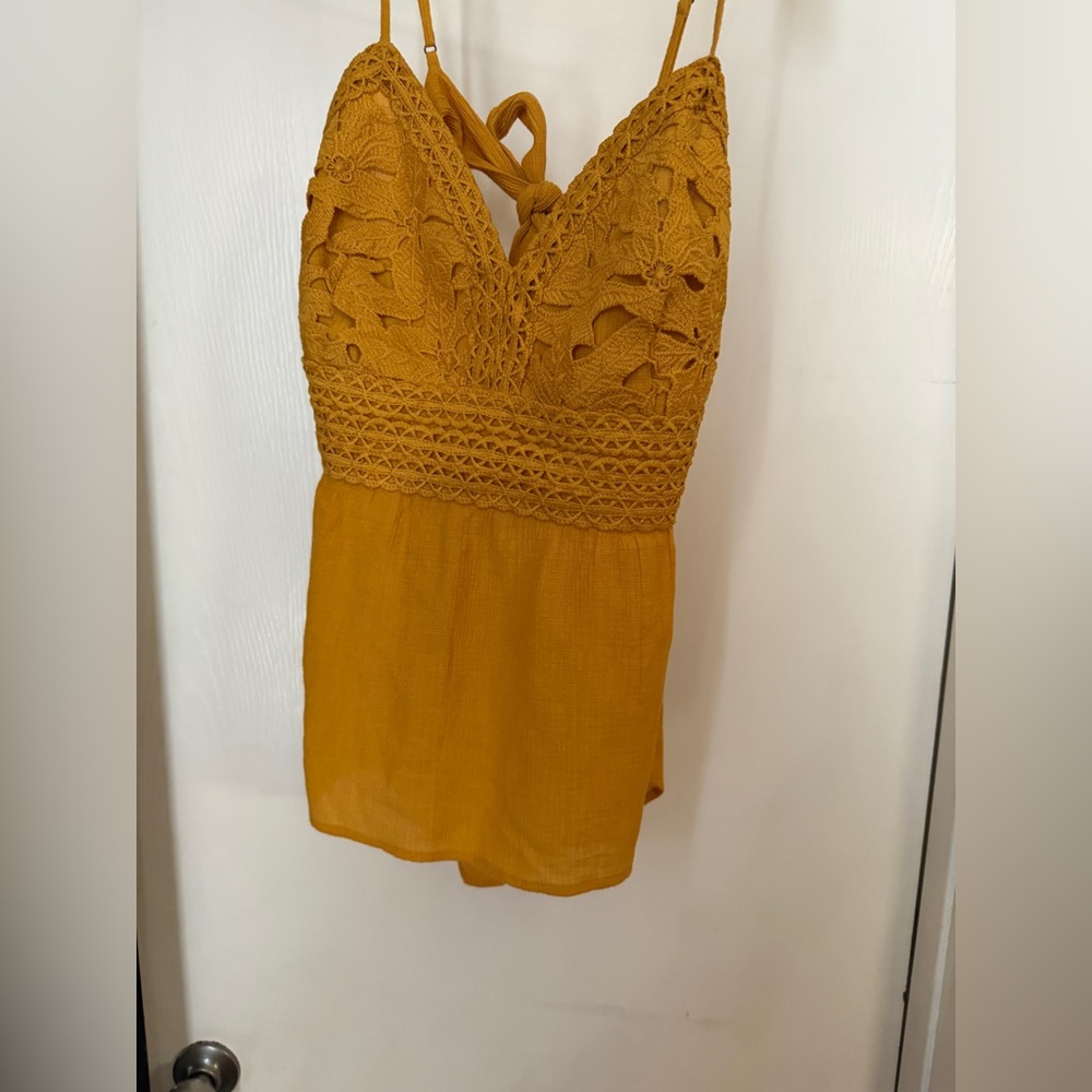 Shyanne Mustard Lace Top